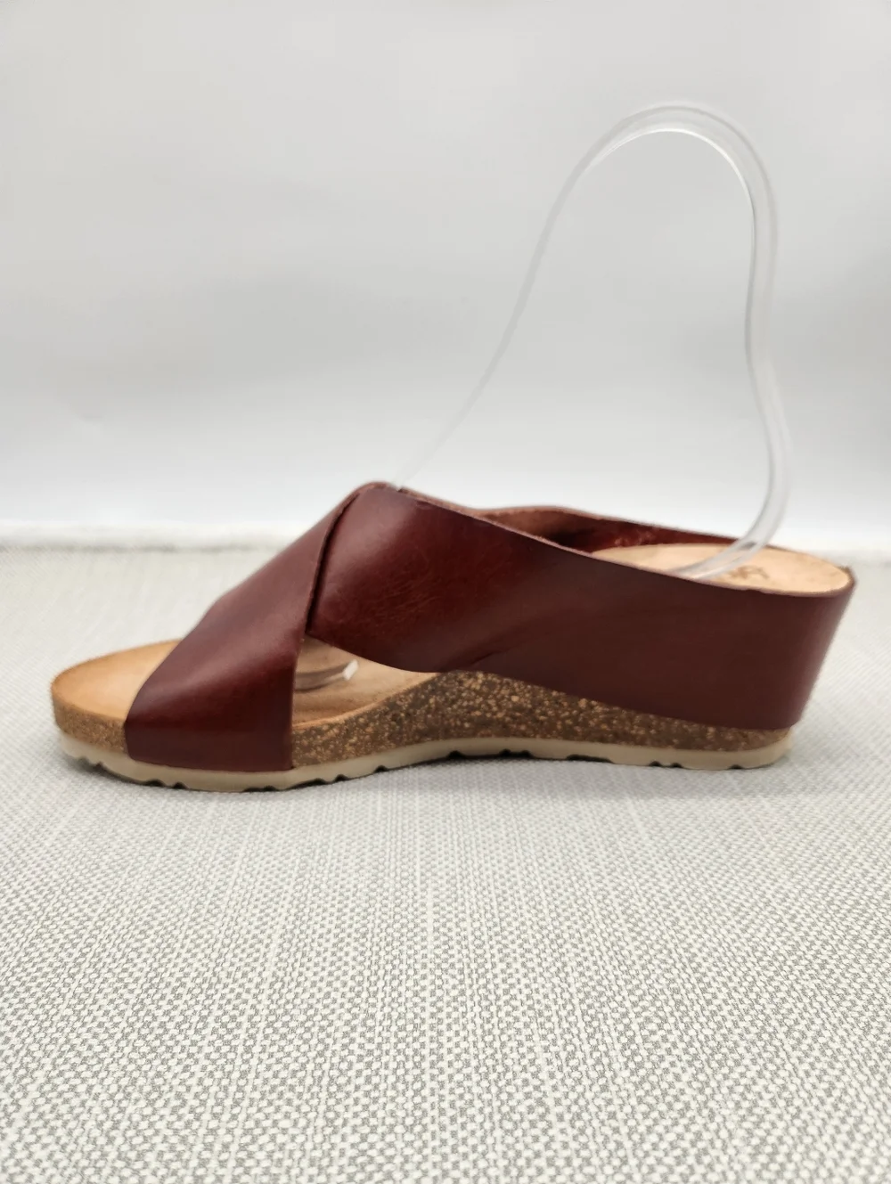 Yokono Size 9.5 Wedge Sandals Brown Leather Open Toe